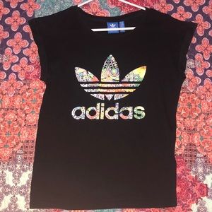 Adidas floral print tee